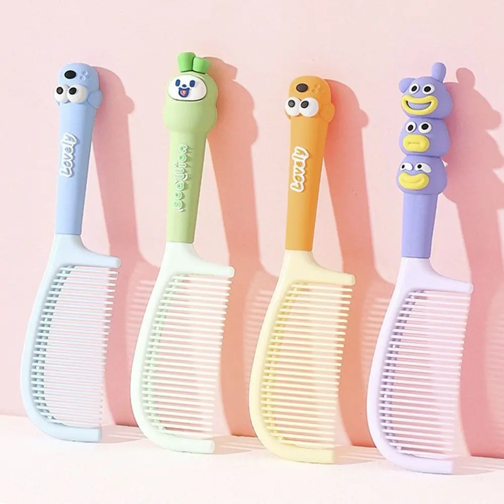 Hair Bangs Comb Cute Cartoon Hairdressing Comb Durable Portable Pointed Tail Combs Plastic Anti-static Straight Hair Comb Girls