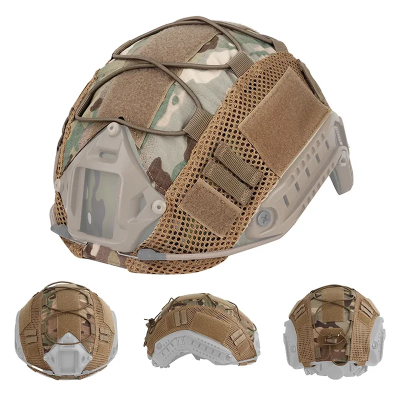 OPHIDIAN Convenient and Quick Helmet Airgun Paintball Helmet Cover With Elastic Rope Multi-camera Hunting Helmet Cover