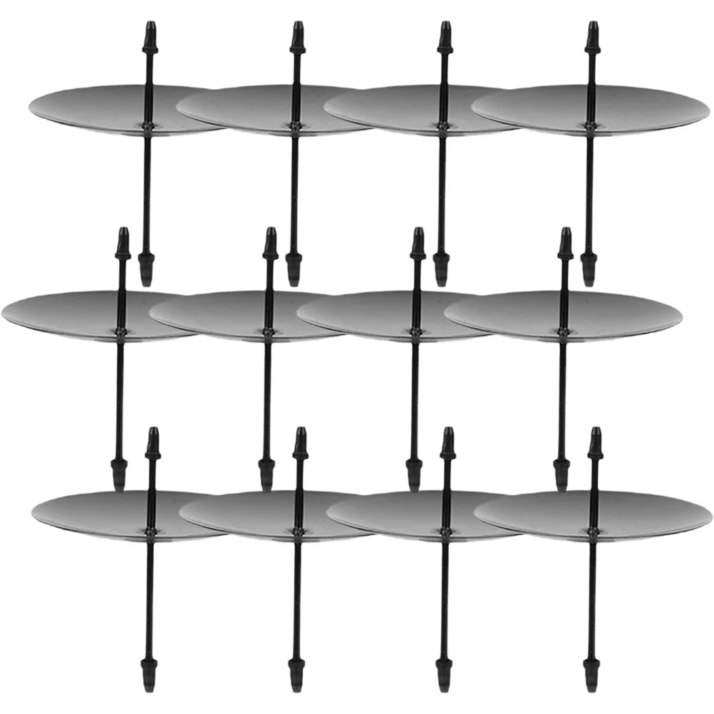 

12Pcs Metal Fixator Round Holder Stands for Festival Party Birthday DIY Decoration Rack Snowman Yard Stakes