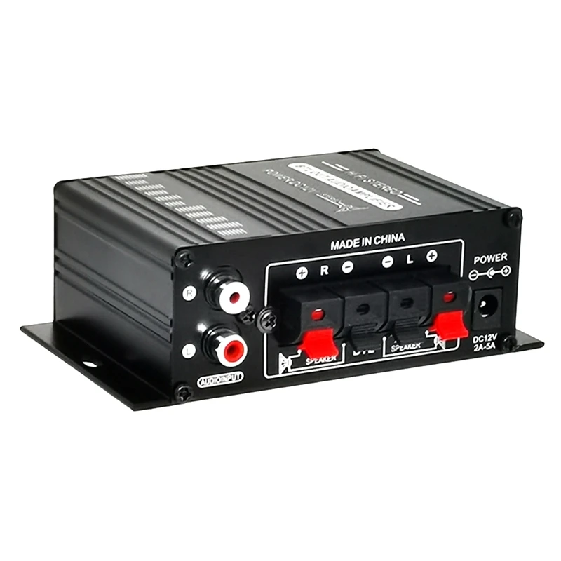 Mini Stereo Amplifier Dc12v Dual Channel Hi-Fi Audio Player Supports Mobile Phone Dvd Input For Motorcycle Car Home Use