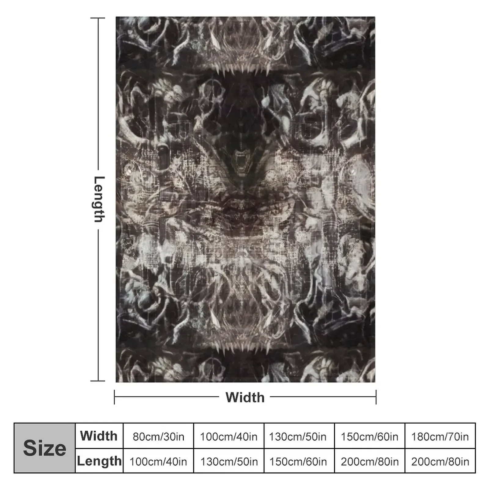 Giger Embryonic Regeneration Throw Blanket For Baby Flannel Fabric Blankets For Sofas Blankets