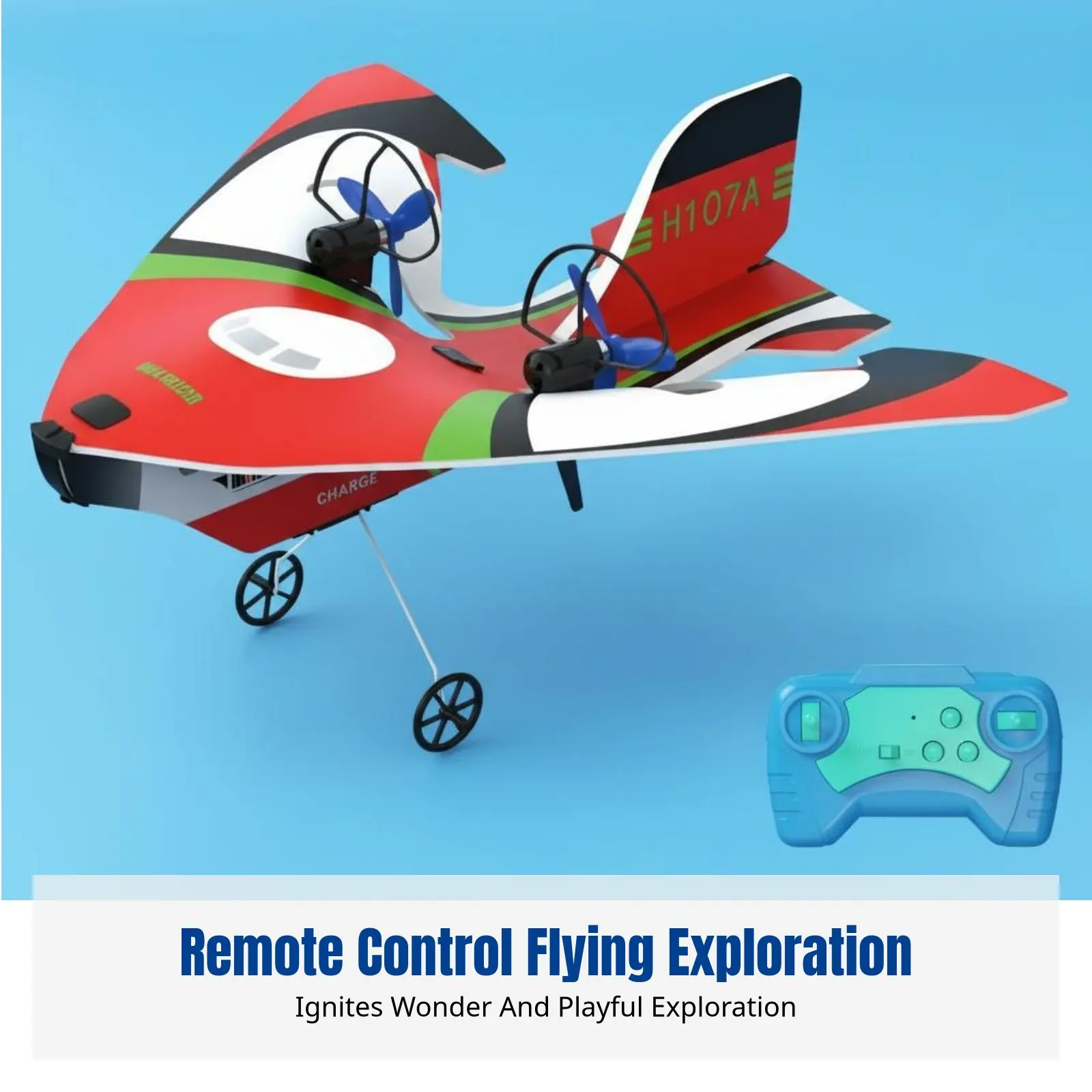 

Kids Remote Control Airplane, Fixedfin Drone, Lightweight Soarer, Indoor Outdoor Toy for Boys, Random Design