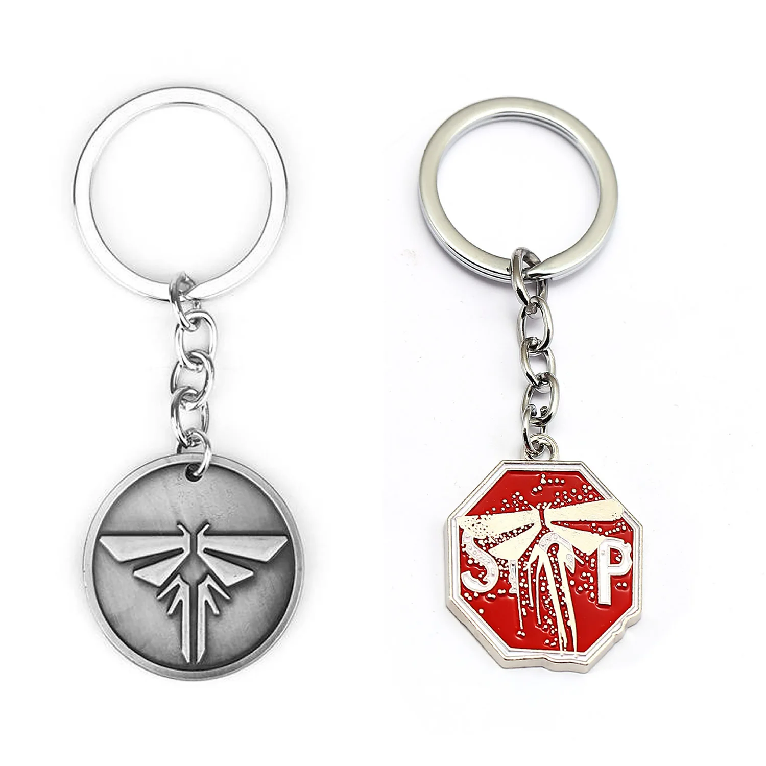 2pcs Last Us2 Firefly Keychain Metal Keyring Pendant Cosplay Accessories