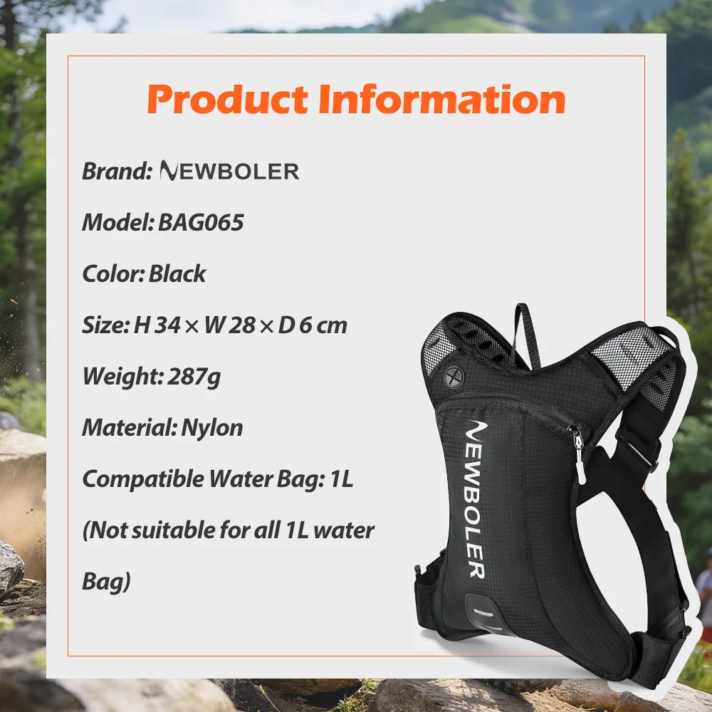 NEWBOLER 5L Motorrad-Trinkrucksack MTB Offroad Motocross Wasser-Rucksack Sport Mountainbike Trinktasche – Detail 2