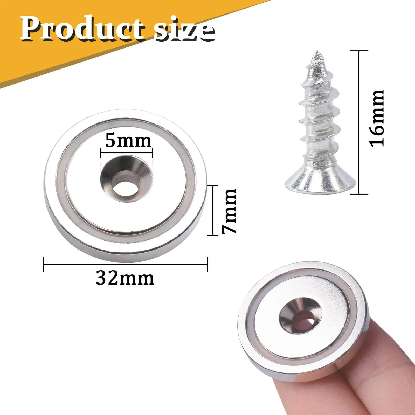 Strong Neodymium Cup Magnets With Holes  Ring Pot Magnet Disc Magnets for Tool Storage Magnets for Craft Rare Earth Magnets Heav