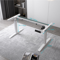 Electric Vertical Elevating Office Table Adjustable Frame Height Vertical Office Table