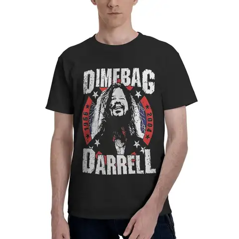 Dimebag Darrell Tribute 100% Cotton Casual Breathable Confortable Anime Funny Men's T-Shirts Man Clothes