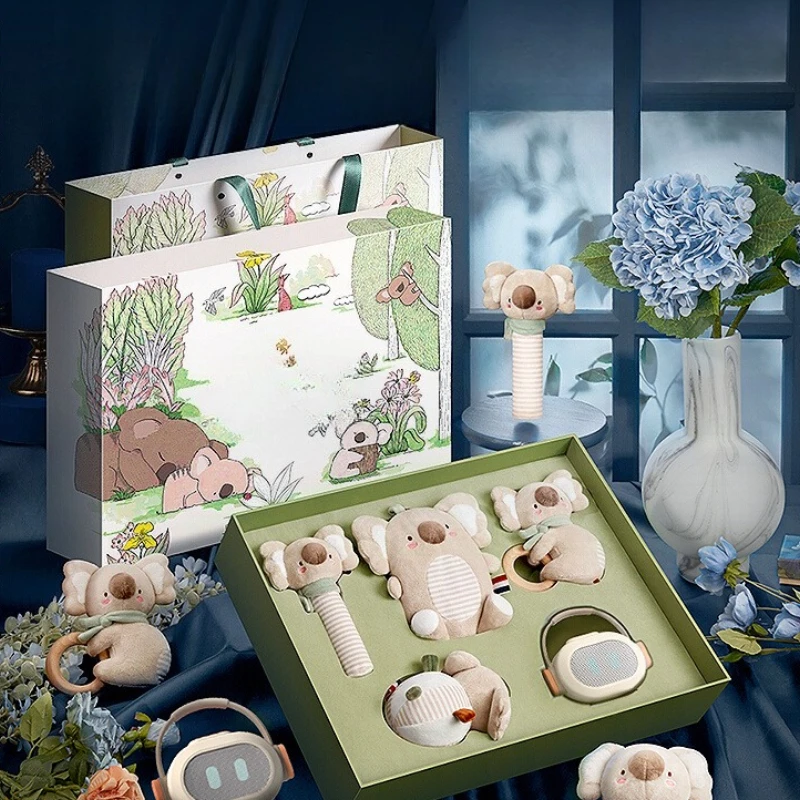 

Newborn baby soothing toy gift box, doll baby meeting gift, full moon gift
