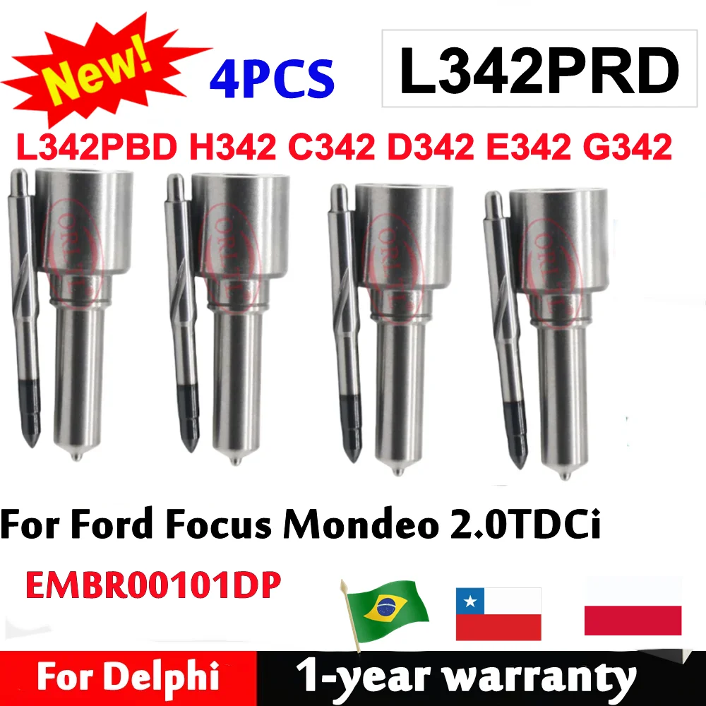 

4 шт. L342PBD L342PRD H342 C342 D342 E342 G342 Высококачественная форсунка для Ford Focus Mondeo 2.0TDCi EMBR00101DP