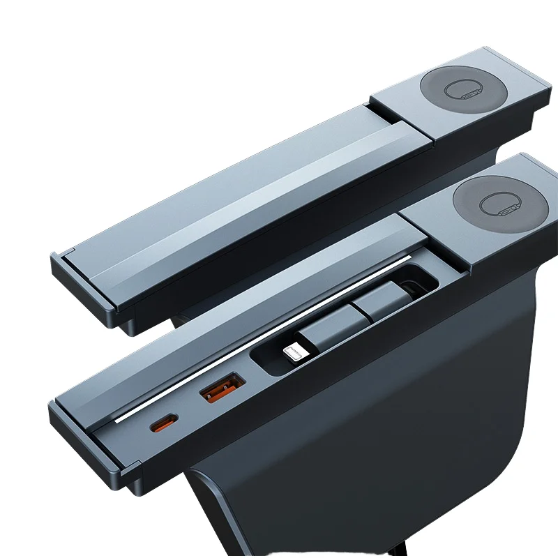 

Новинка 2023 года, модель T-esla Y/3, автомобильная док-станция с центральным управлением, 80 см, выдвижной шнур, беспроводная зарядка для комплектов интерьера Apple