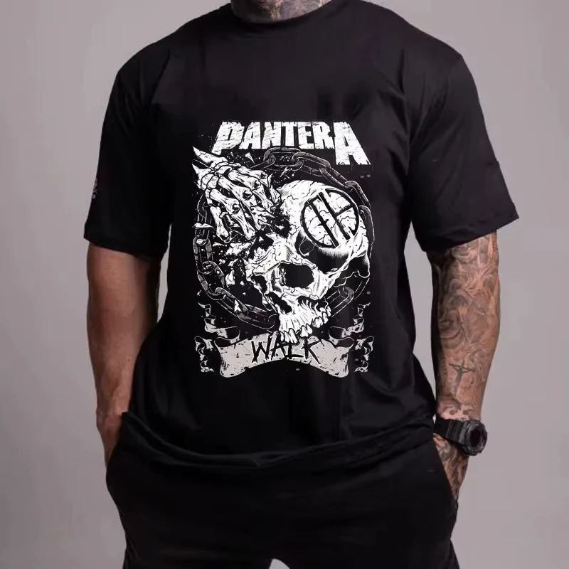 تي شيرت كلاسيكي من Pantera Band للرجال والنساء مصنوع من القطن 100% تي شيرت بشريط معدني ثقيل وبضائع ترفيهية تي شيرت بأكمام قصيرة ورقبة مستديرة #3