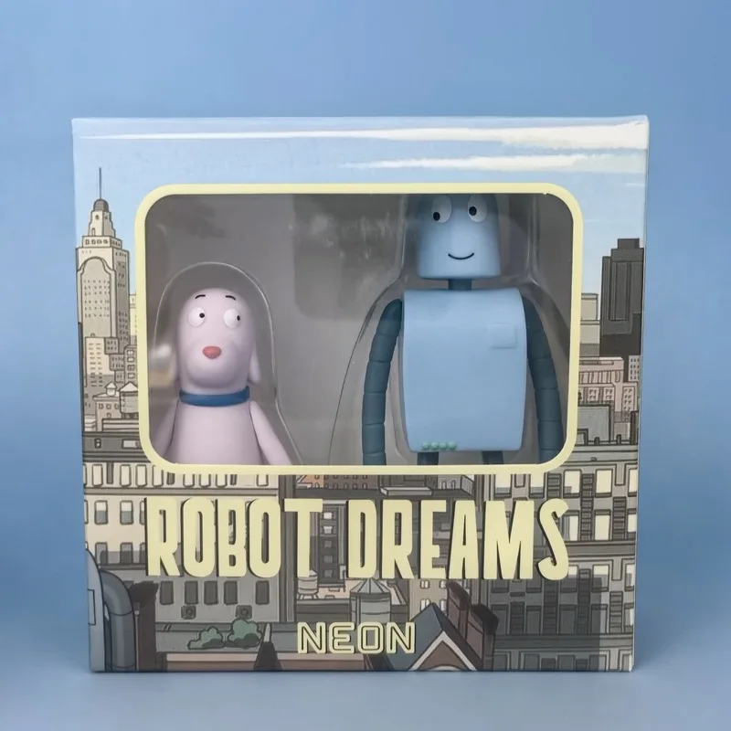 New 2pcs Robot Dreams Dog Rolbot Actiton Figures Based On The Craphic Novel By Sara Varon Desktop Decoration Model Toy