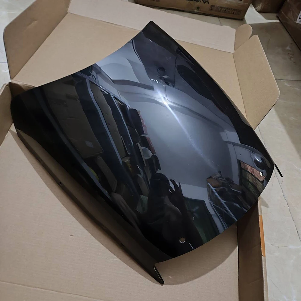 VFR750F Windscreen For Honda VFR 750F 750 F INTERCEPTOR RC24 1988 1989 Windshield Moto Wind Deflector Screen Double Bubble Viser