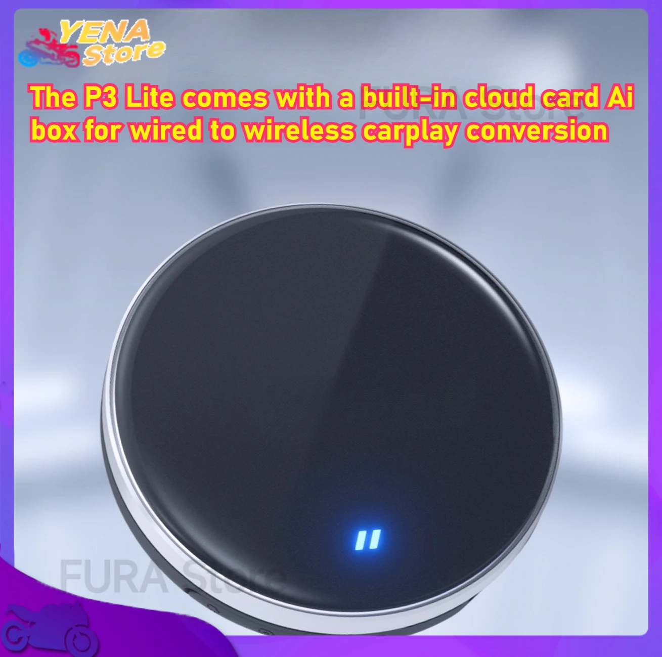 

Car wired to Wireless Android Auto adapter plug-and-play dongle, suitable for car accessories with wired Android Auto