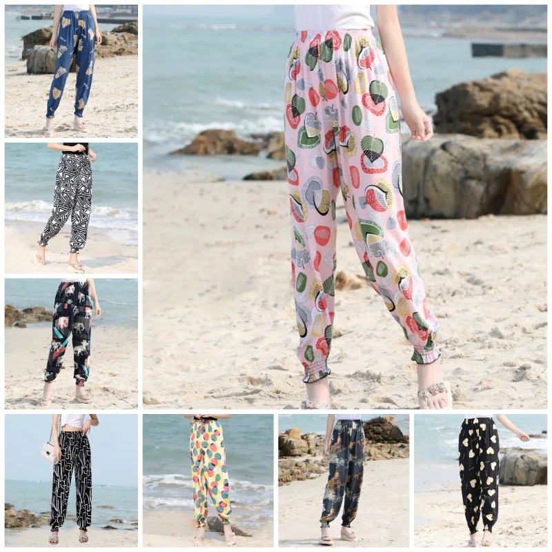 

【LF】Adults Lantern Pants S-3XL Women Anti-Mosquito Trousers Casual Long Loose Boho Style Pants for Spring Summer