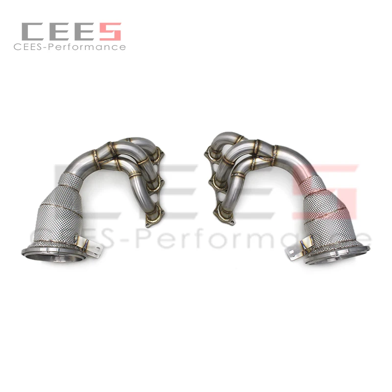 CEES Exhaust Manifold for Porsche 911 992 GT3 RS 4.0 2017-2024 Car Exhaust System Stainless Steel Downpipe with Cat Exhaust Pipe
