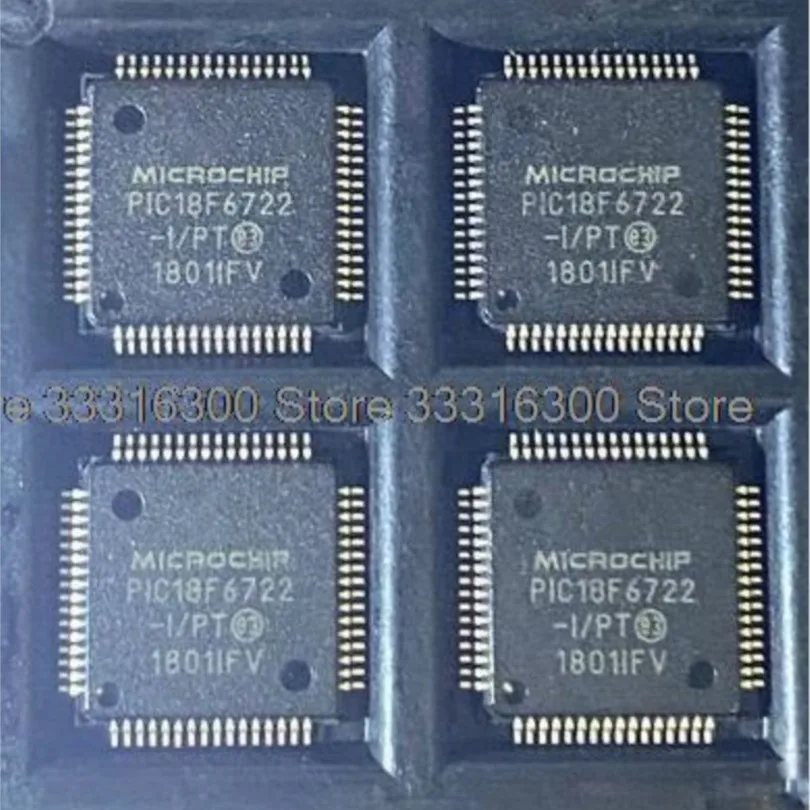 

5PCS New PIC18F6722-I/PT QFP64 Microcontroller chip IC