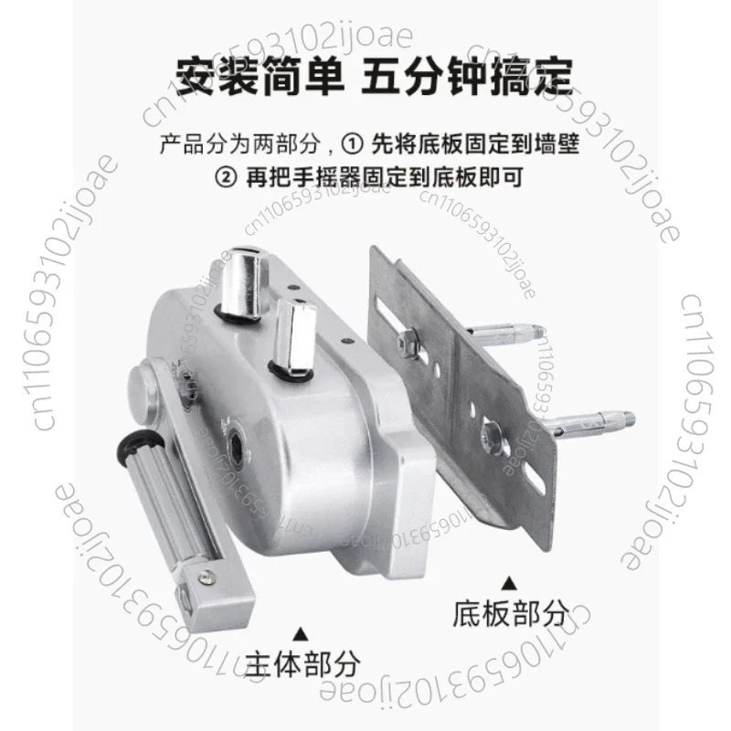 Universal Hand-Crank Clothes Drying Rack Accessory Hand-Crank Assembly