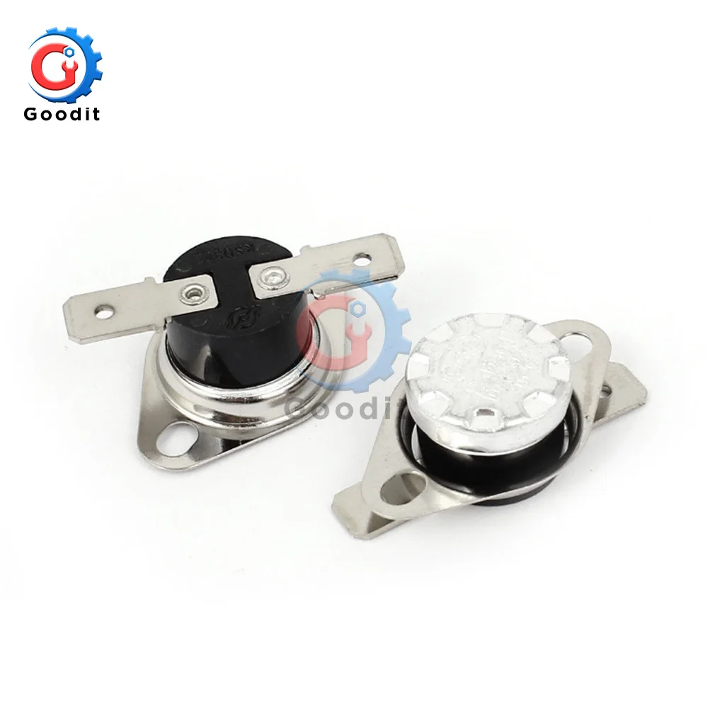 1Pcs Normally Open KSD301 10A 250V 0-130 Degree Normally Closed Bakelite Temperature Switch Thermostat Sensor 50 60 70 80 90 100