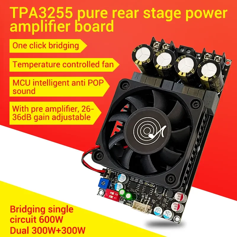 2*300W TPA3255 Stereo Digital Amplifier Board High Power BTL Mono 600W Audio Sound AMP Subwoofer Hifi for Speakers