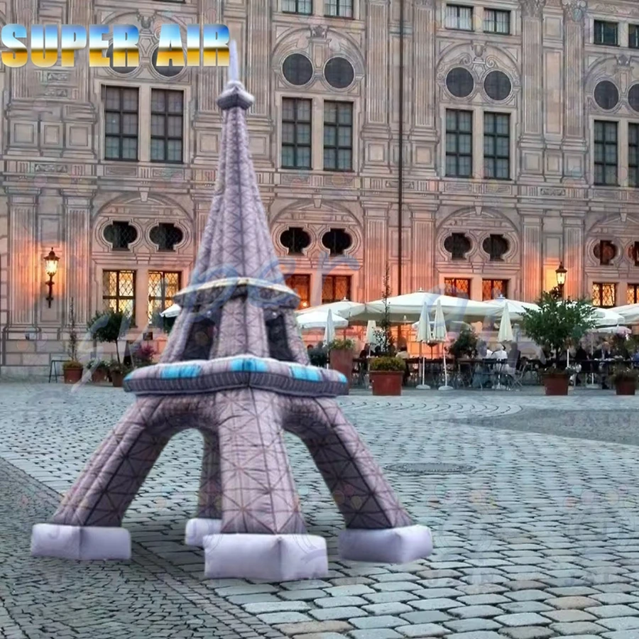 Bardzo piękny model budynku, gigantyczna dmuchana wieża żelazna do dekoracji z dmuchawą.