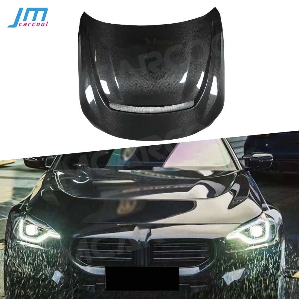 

Real Carbon Fiber Car Front Engine Hood Cover Transparent Bonnet for BMW M2 G87 2023+ Body Kits Car Styling FRP Accessories