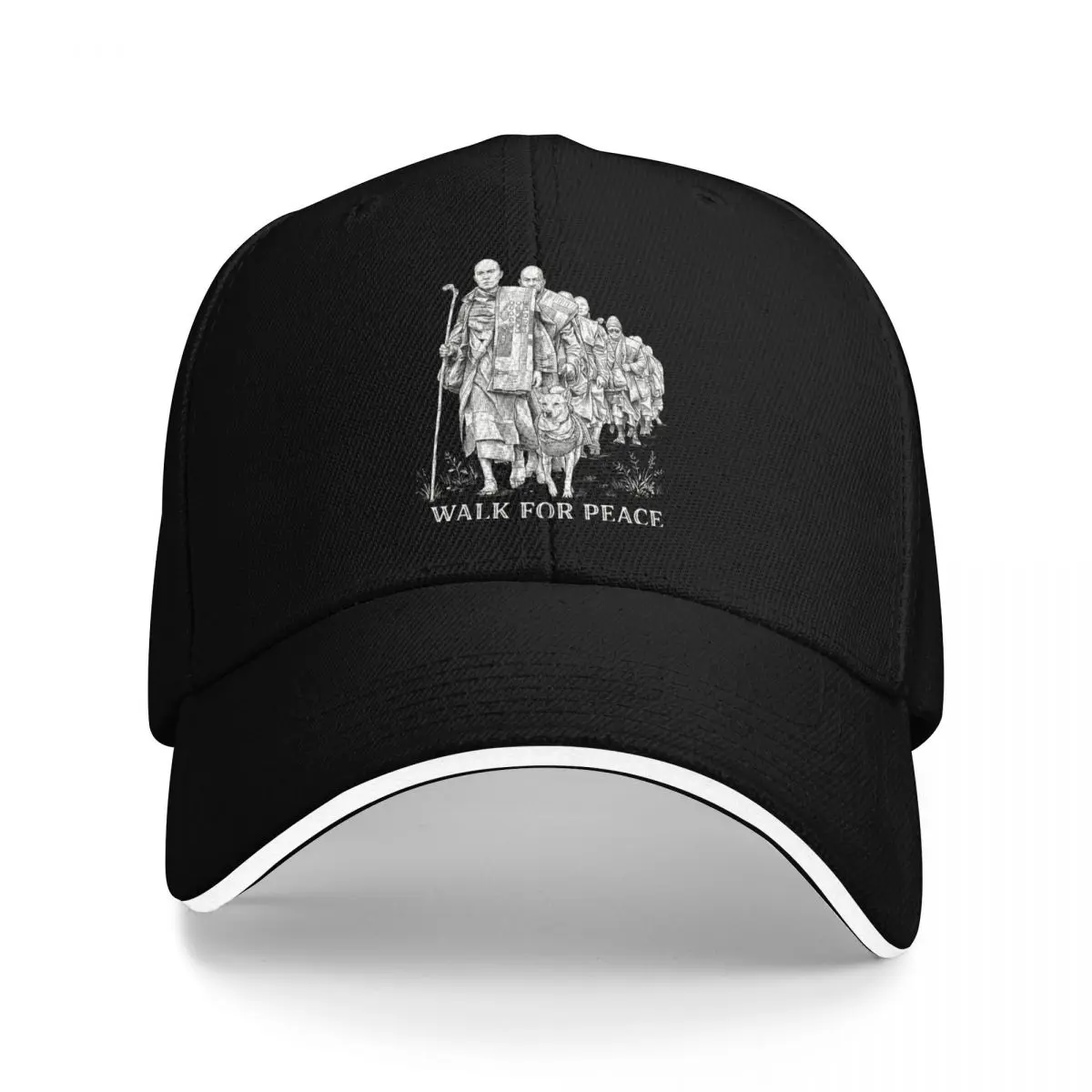 Baseball Caps Aloka Walk For Peace Monks With Aloka Dog Fans Support Graphic Unisex Casual Spring Caps