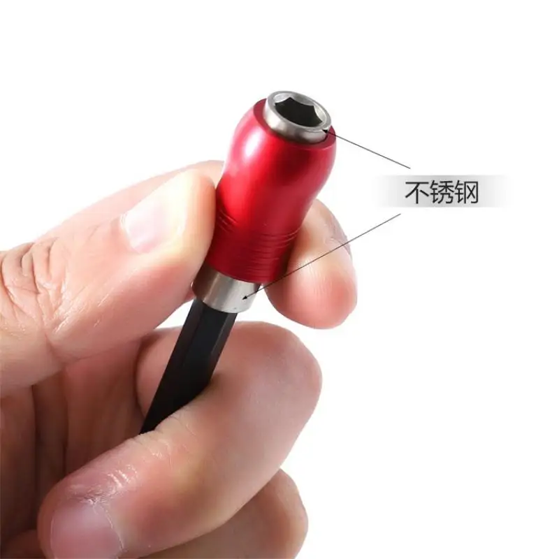 Batang penghubung magnetik 6.35mm batang ekstensi pengunci otomatis batang adaptor driver bor listrik batang ekstensi lengan kepala batch