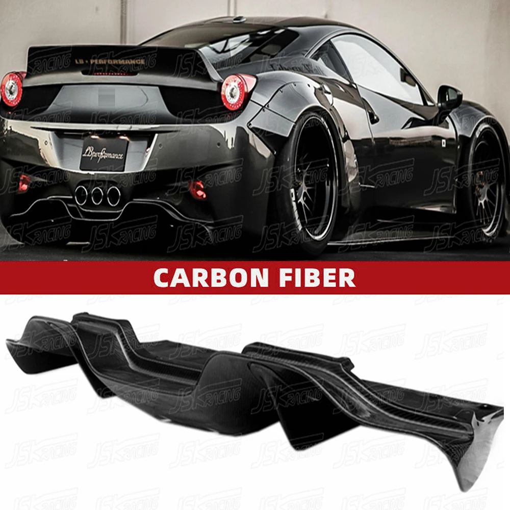 L P Style Carbon Fiber Rear Diffuser For Ferrari 458 Italia And Spider 2011-2013(JSKFR5811095)