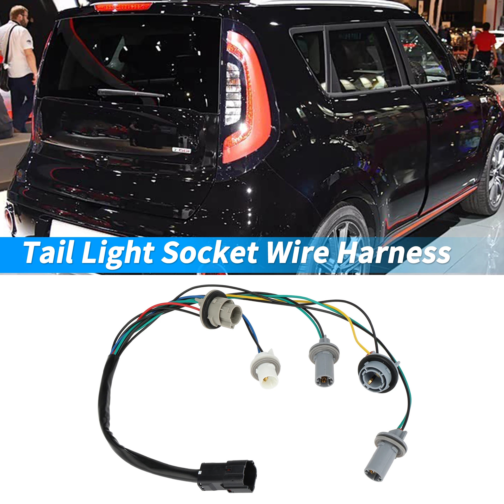 

UXCELL левый/правый жгут проводов патрона лампы заднего фонаря для Kia Soul 2014-2019 No 92450B2000