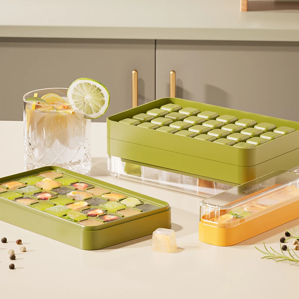

Ice Cubes Making Molds With Clear Cover Reusable Ice Making Template For Whiskey Cocktail