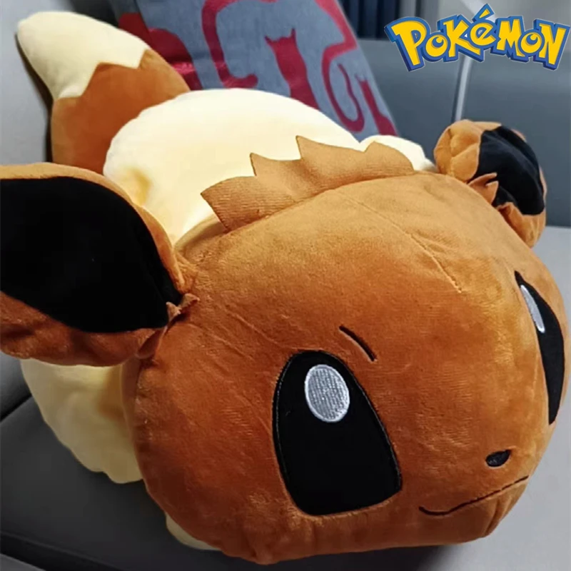 50cm Pokemon Cute Eevee Plush Toy Pillow Big Size Cartoon Eevee Plush Doll Soft Stuffed Kawaii Doll Toys For Girl Birthday Gift