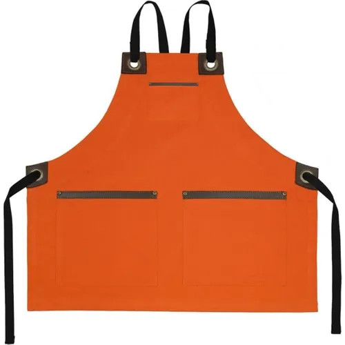 Medusa Forma Bib Apron Master Chef-Barista-Cook-Barber-Tattoo-Kitchen-Chef Waiter Apron orange