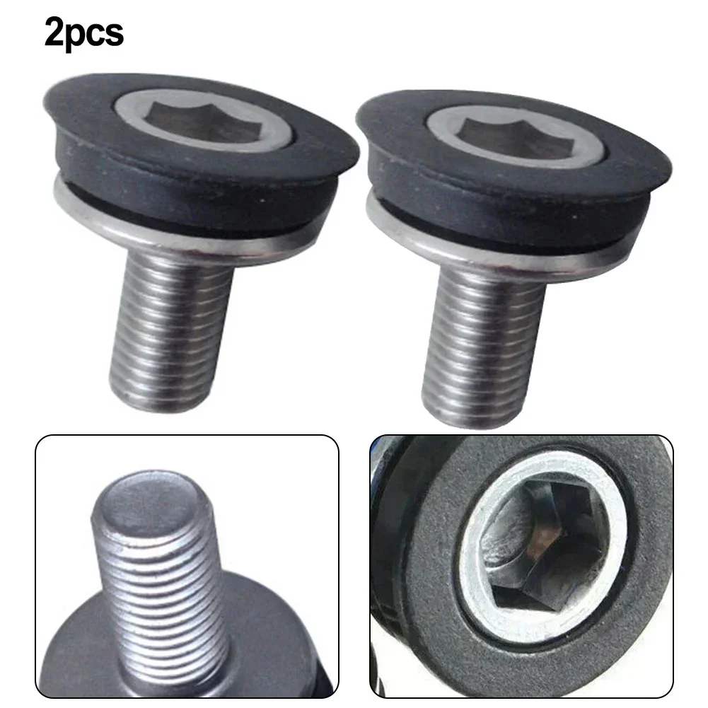 2 Pcs Cycling Bottom Bracket Bike Bicycle Parts Spare Parts For Bicycle Bottom Bracket Axle Allen Key Crank Arm Bolts M8 Screw