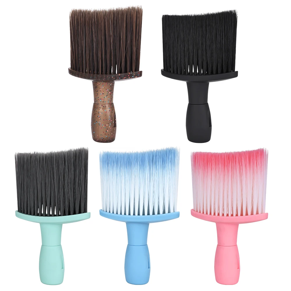 فرشاة تنظيف جديدة محمولة للرقبة بشعيرات ناعمة لصالونات التجميل لإزالة الشعر من الرقبة مثالية للحلاقين المحترفين