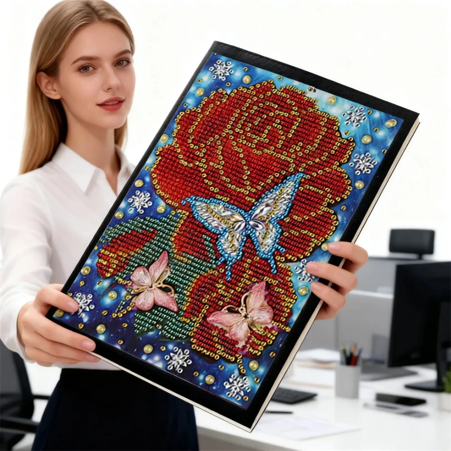 

Diamond Embroidery notebook New Arrivals Diary Book Sale DIY Crystal full drill 5D diamond painting mosaic round rhinestone