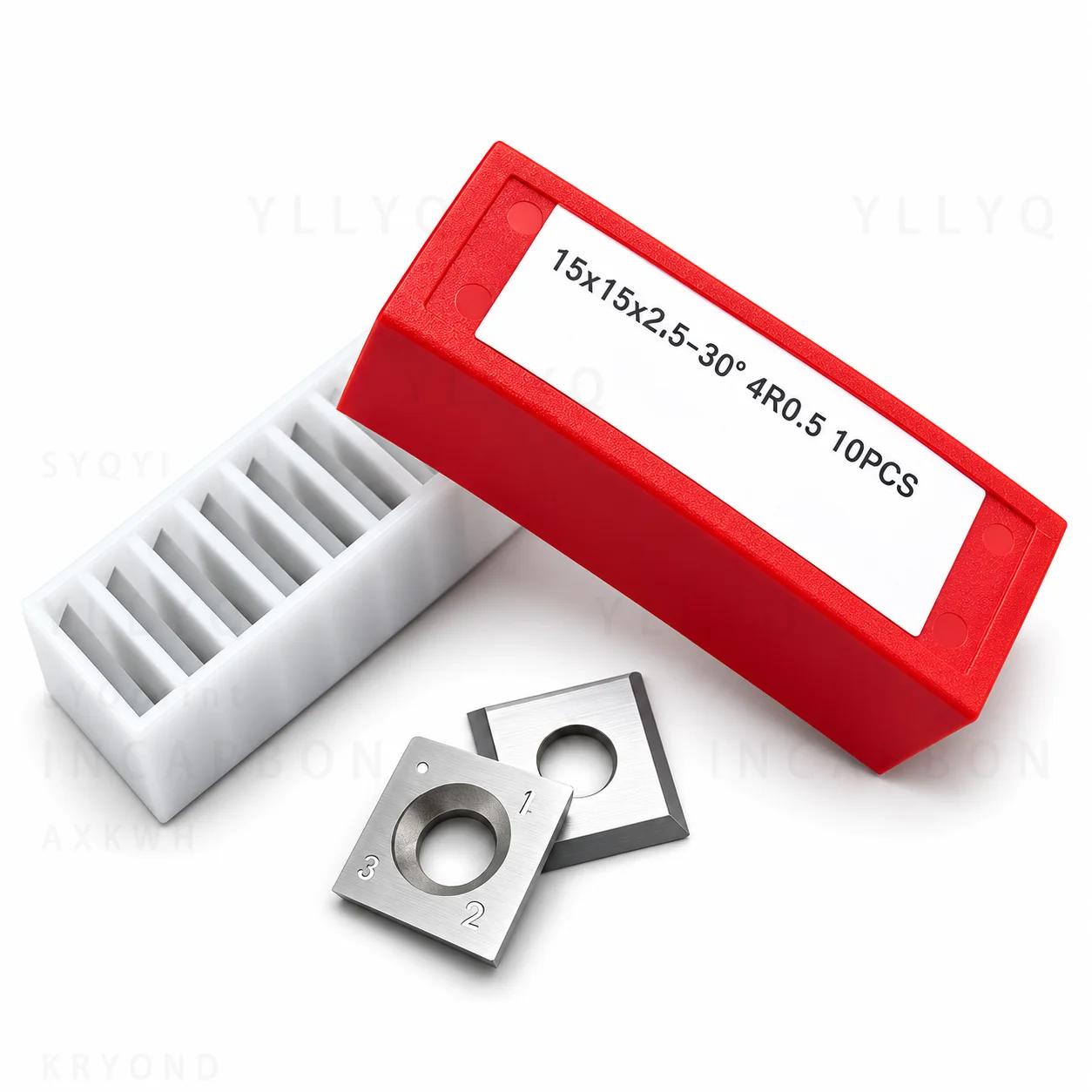 10PCS 12X12X1.5mm Square Milling Insert Blades 35 Degree Lathe Chisel Spiral Replacement Planer CNC Cutting Tools