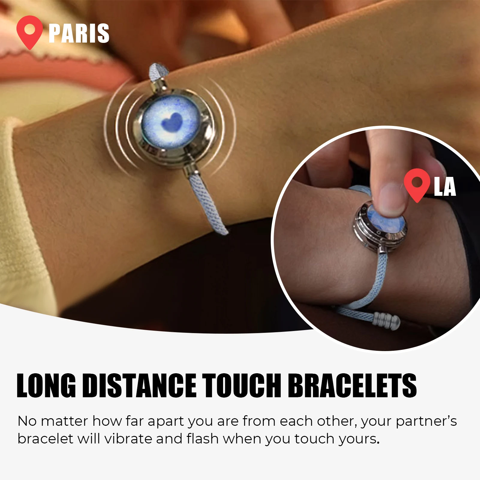 best friend bracelets that vibrate when touched Totwoo Couple Smart Friendship Bracelets Bluetooth Touch Reminder Gift for Best  Friends Meaningful Birthday Present