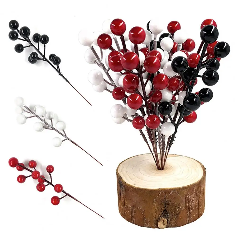 Must-have Christmas Party Decor Festive Christmas Berry Stems Set 24 Artificial Berries Picks for Xmas Tree for Holiday