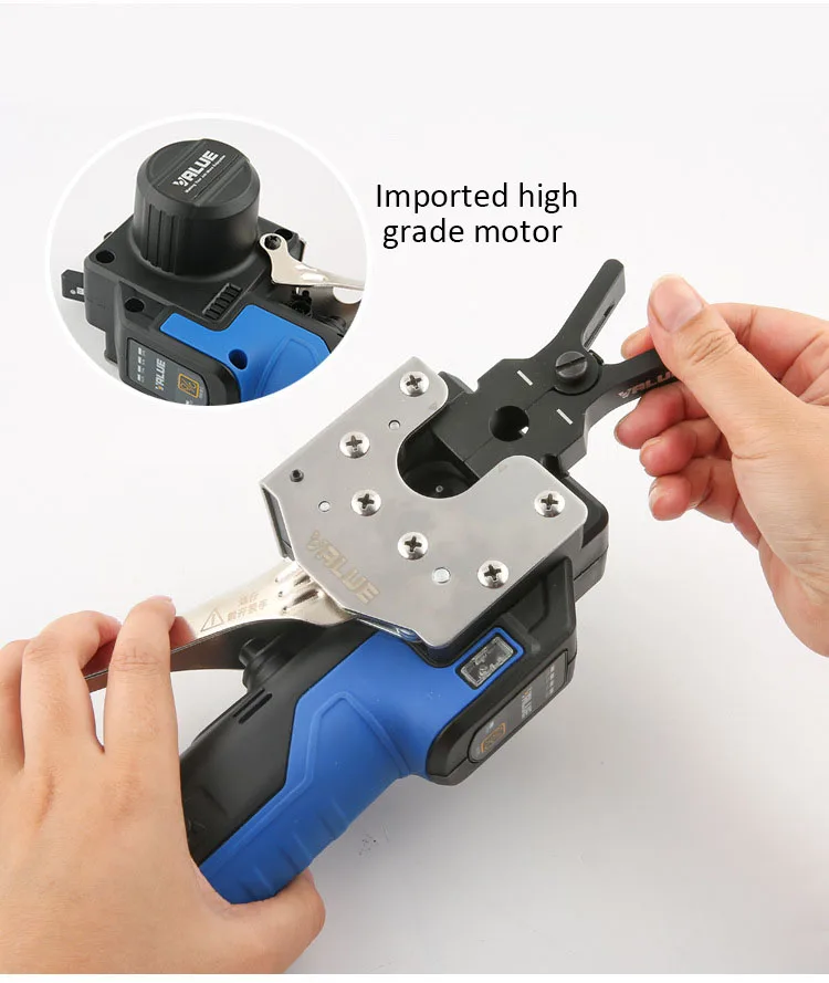 VALUE Tragbarer kabelloser DC-Rohr-Expander mit Li-Batterie, Bördelwerkzeug VEF-1, patentierte Klemme, schnelle Handhabung von Kupferrohren