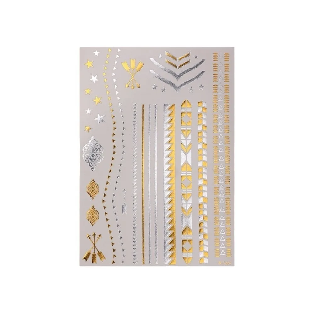 

Mehndi Stickers Bronzing Henna Tattoo Stickers India Flower Totem Butterfly Snake Temporary Tattoo Waterproof Fake Tattoo