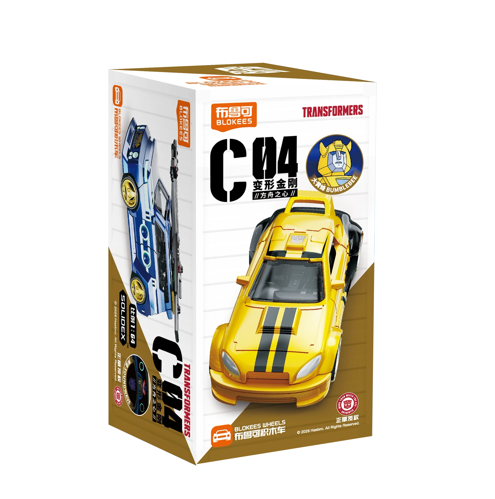 BLOKEES WHEELS Originele C04 Transformers Speelgoedauto Bumblebee Soundwave Bug Bite Optimus Prime Actiefiguren Bouwset Speelgoed Cadeau