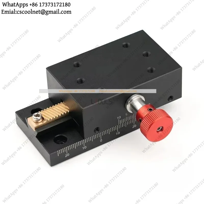 JS01 40mm Dovetail Groove High Precision Slide Long Travel Rack and Pinion Manual Fine Adjustment Displacement Stage Stroke