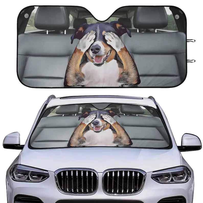 Not Looking Dog Car Auto Sun Shade, Dog Mom Gift for Mothers Day, Car accessories