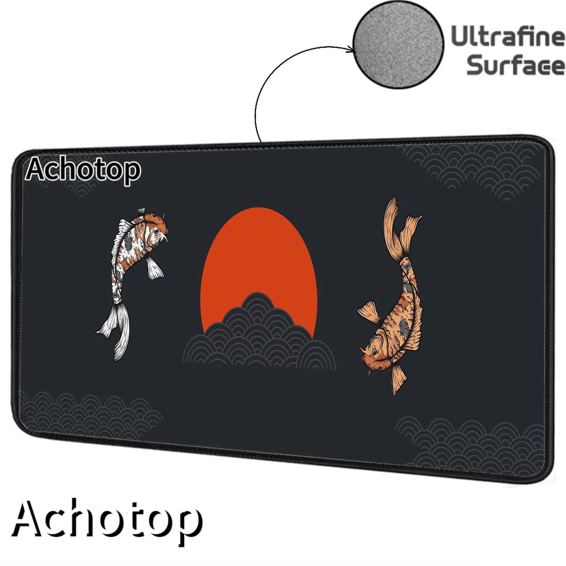 Ultrafine Surface Japanese Koi Gaming Mousepad Gamer Speed Accessories Keyboard Pads Computer Mouse Pad Large Mouse Mat 90x40cm