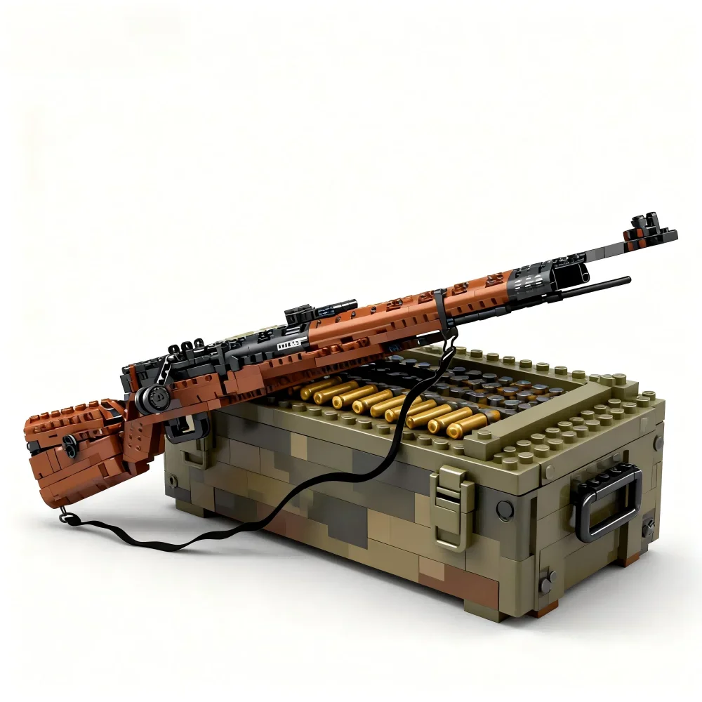 1206PCS Historical Rifle Model Kit Classic Bolt Action Sniper Building Set for Adult Collector Mechanical Engineering Project