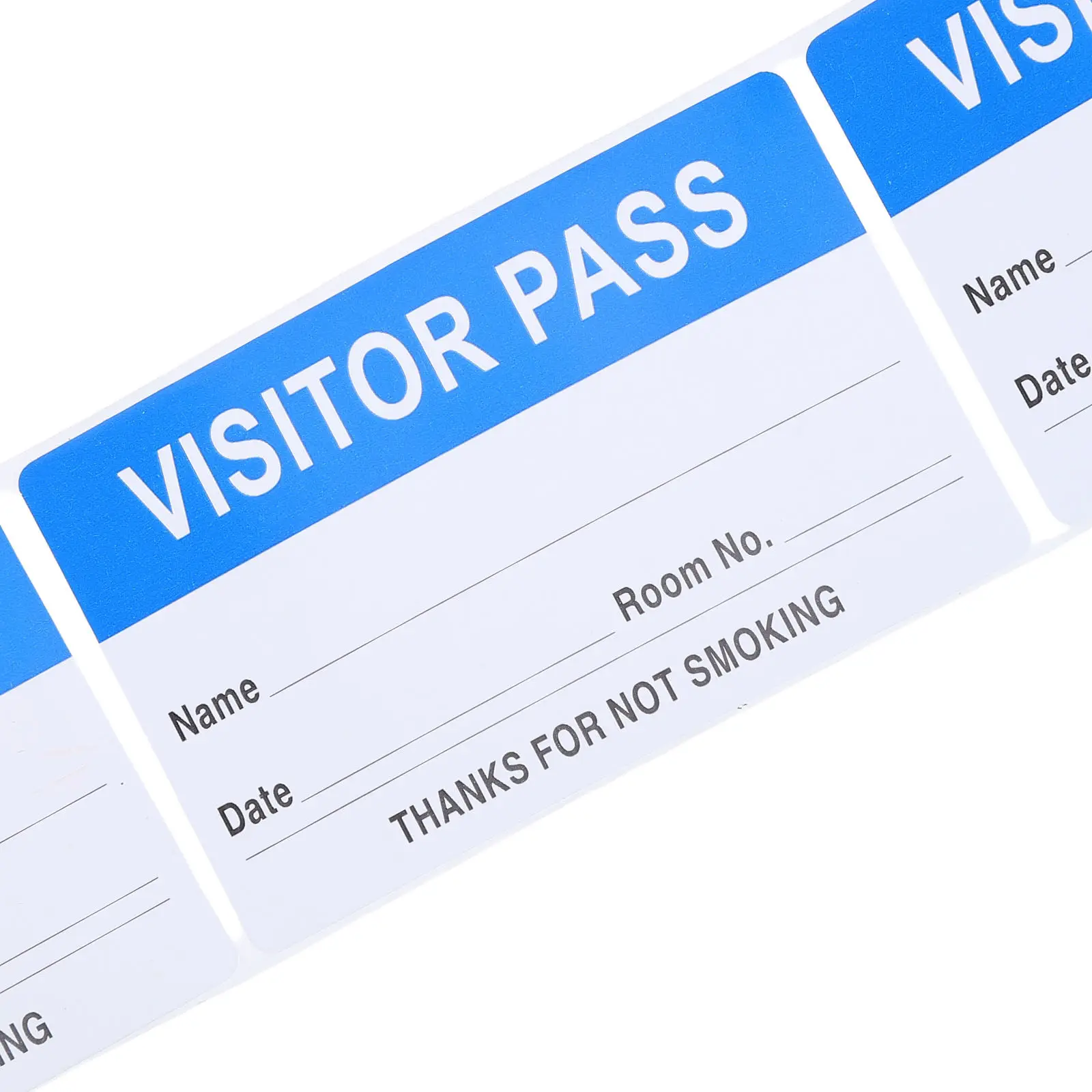 300Pcs Visitor Name Label Stickers Self Adhesive Visitor Badges for Office School Conference Blue Identification Pass Stickers