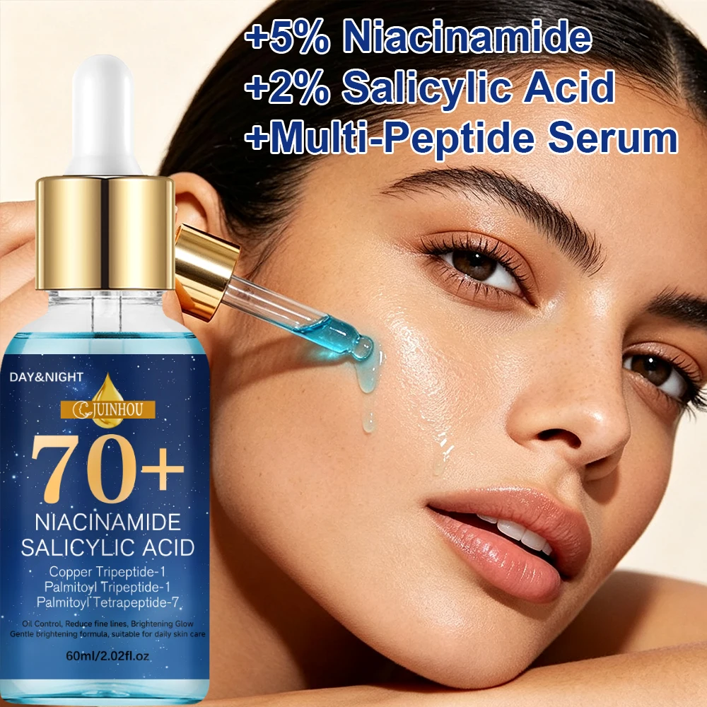 JUINHOU Facial Serum Niacinamide Salicylic Acid Oil Control Smooth Brightening Skin Tone Exfoliator Daily Facial Skin Care