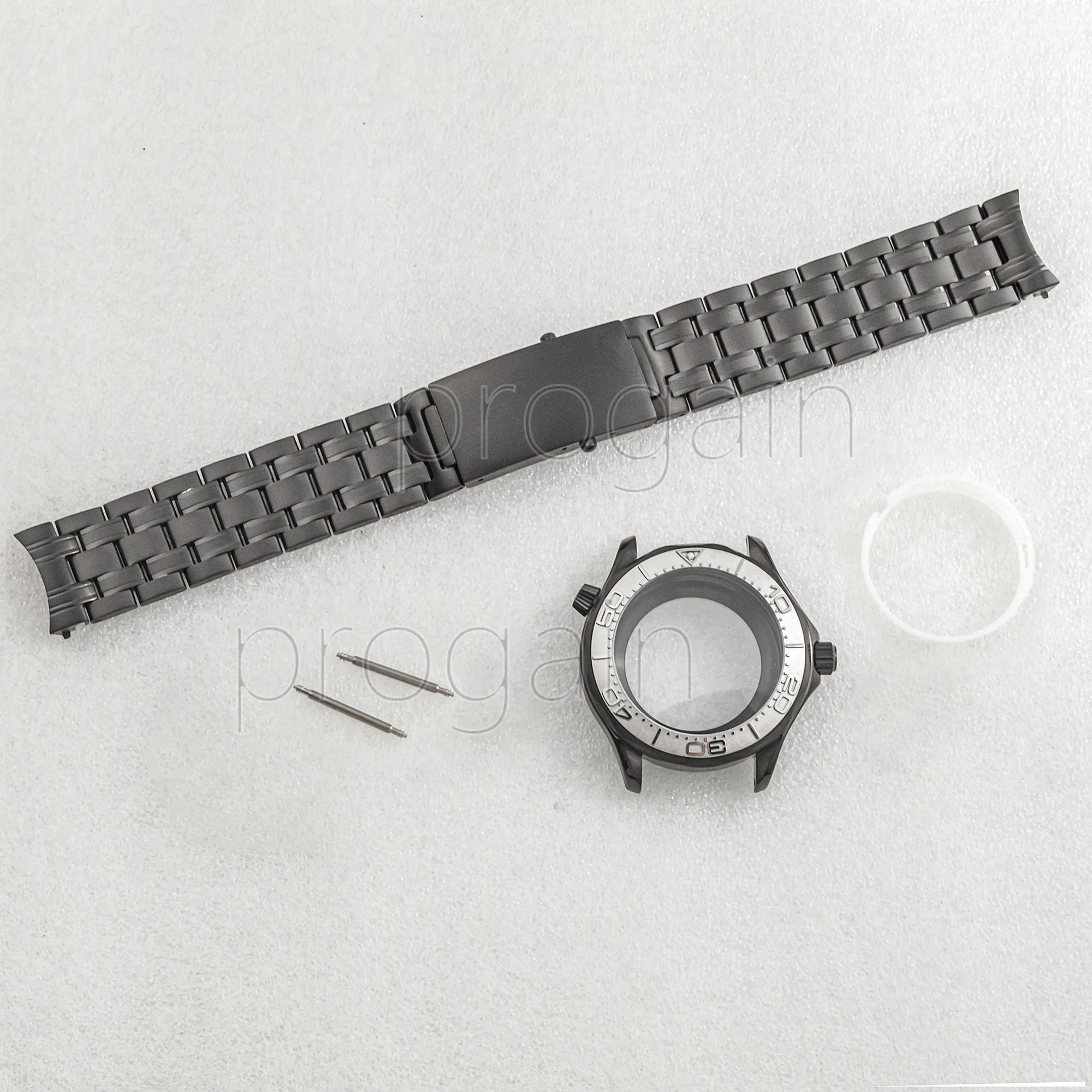 For Seamaster 300 NH35 Case 41mm Watchcase 21mm Strap Stainless Steel Sapphire Crystal fit NH36 Automatic Movement Parts