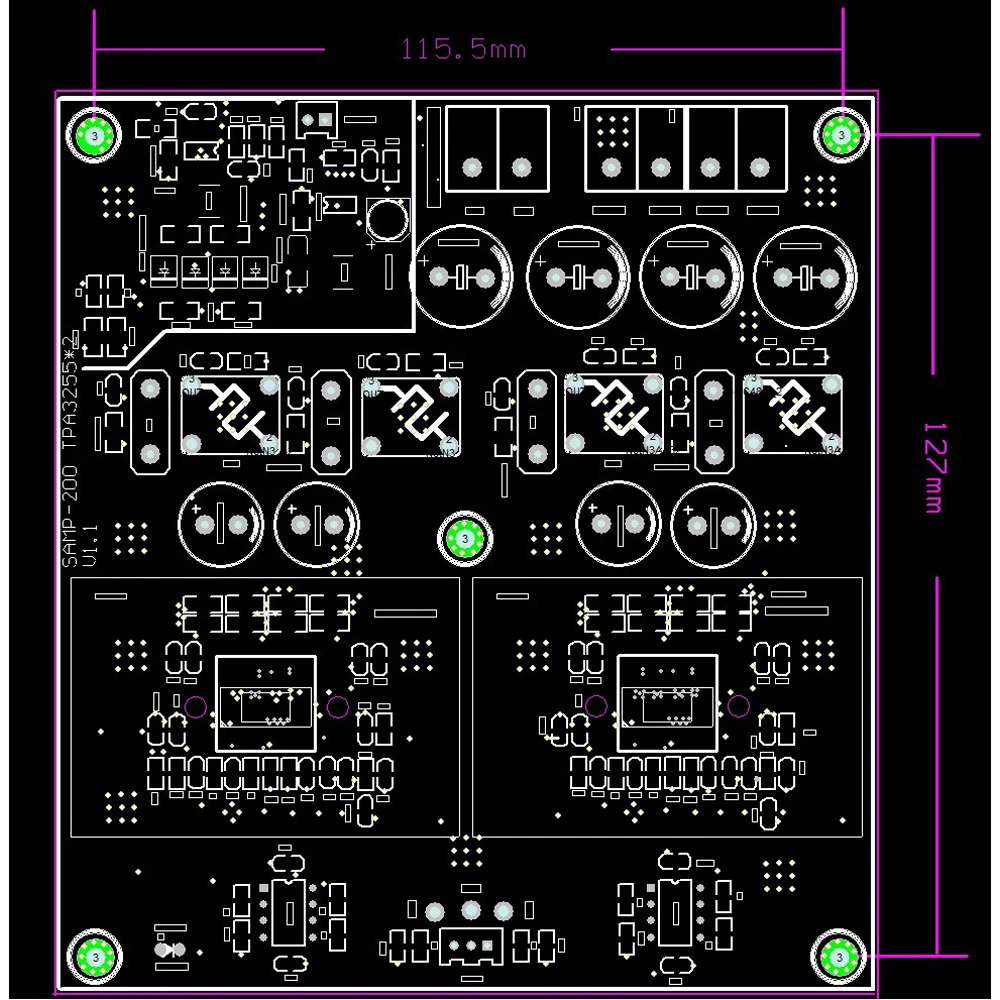 Placa amplificadora de potencia SAMP-200 de doble núcleo, TPA3255, audiófilo de 2 canales, 600W + 600W